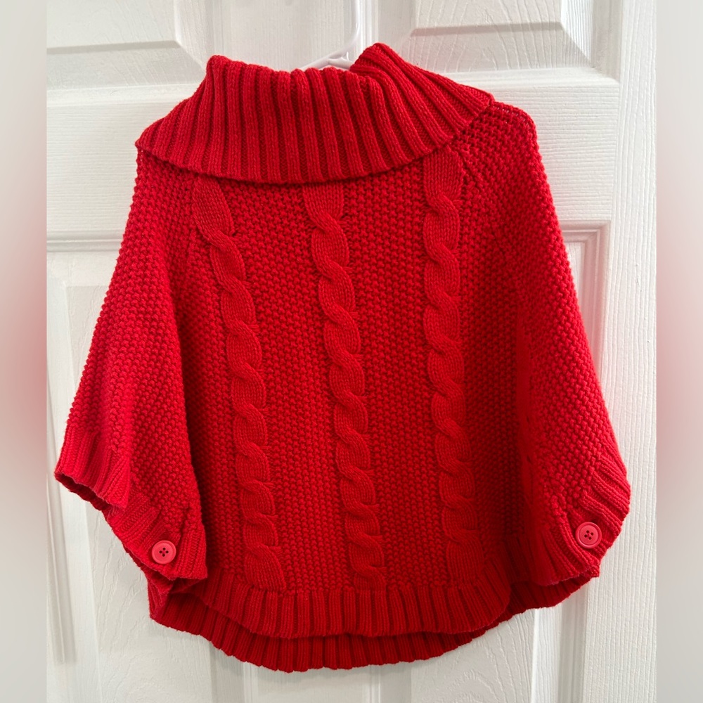 Carter’s Girl Poncho - red -